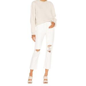 AGOLDE Riley High Rise‎ Straight Crop Veil White Size 32